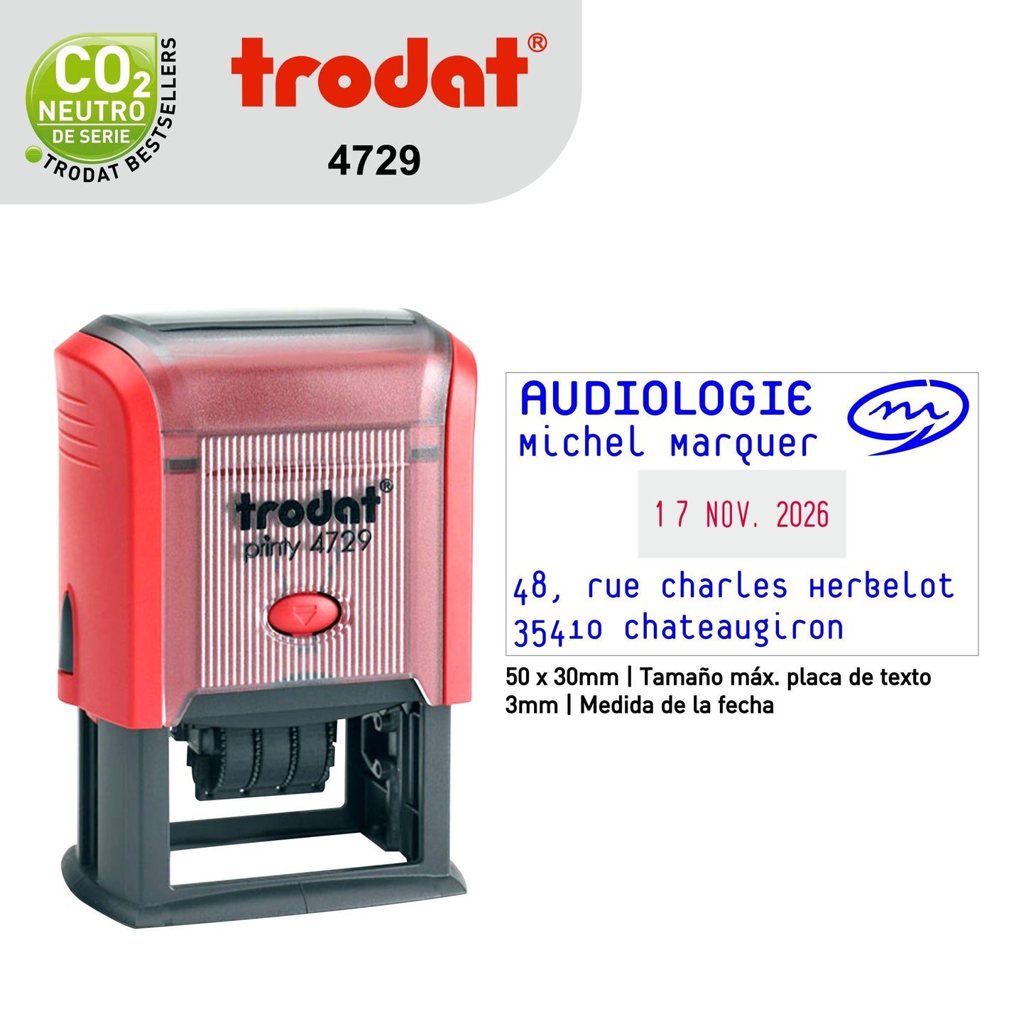 Sello Trodat Fechero 4729